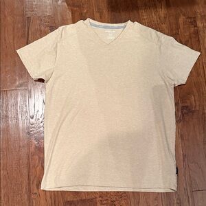 Kenneth Cole New York Beige V-Neck T-Shirt Men’s